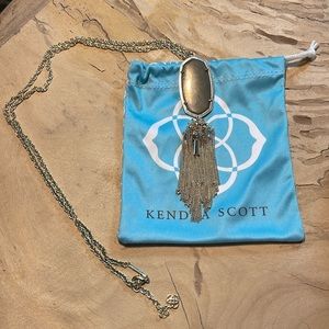 KENDRA SCOTT - Rayne Gold and Gunmetal Long necklace with tassels